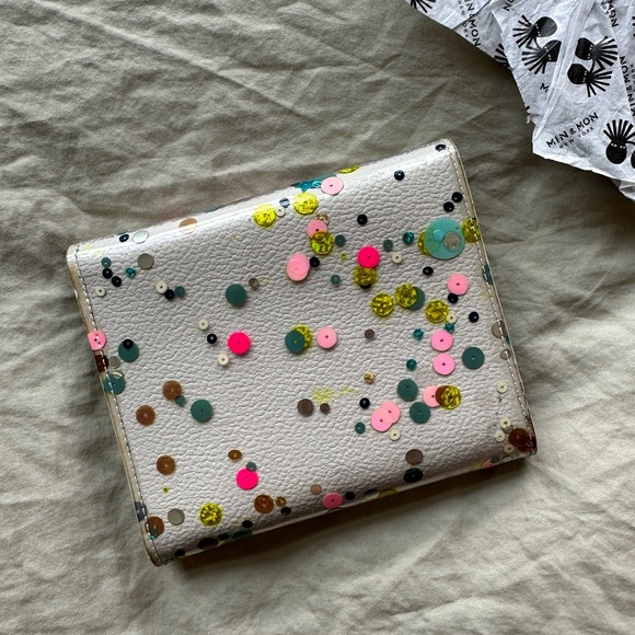 Min & Mon Fiona Vinyl Sequin Confetti Wallet - Picture 2 of 5